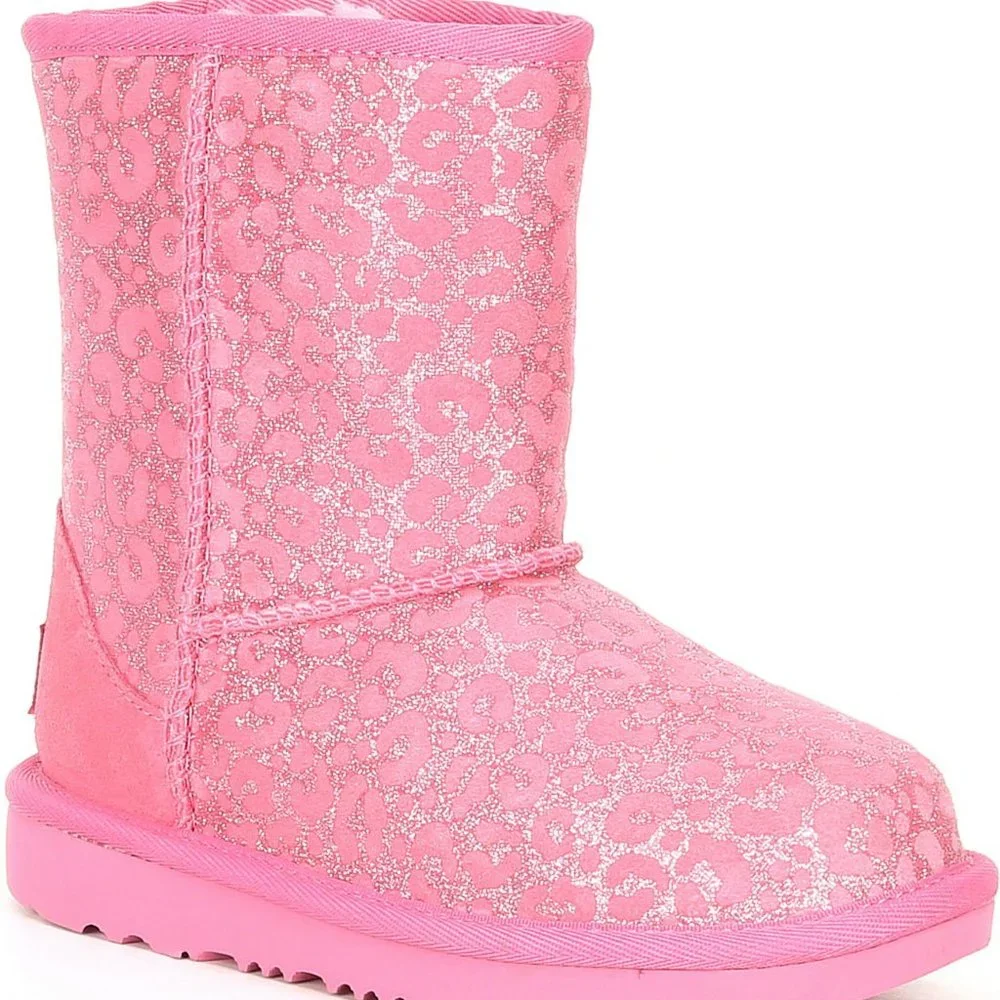 NIB UGG Classic II Glitter Leopard Boot TODDLER